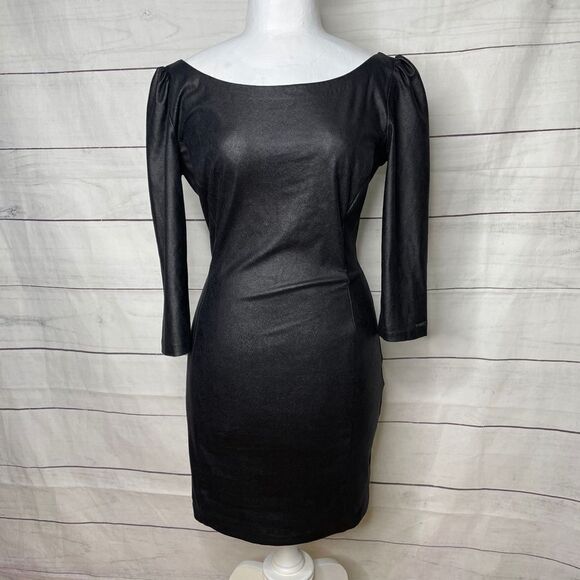 Guess Black 3/4 Sleeve Rita Bodycon Dress mediium - Picture 8 of 11